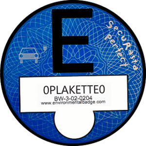 Blå E-Plakette för Tyskland